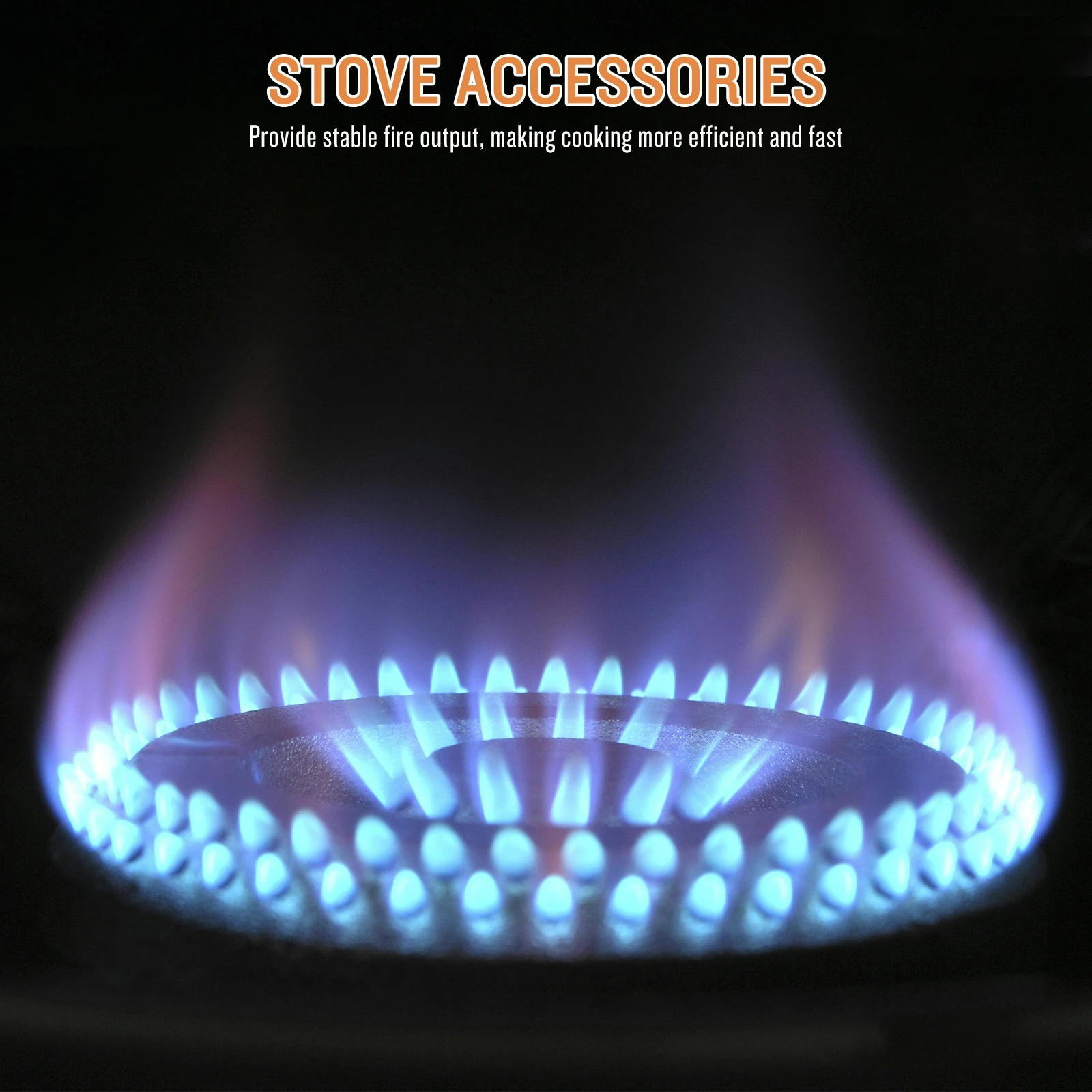 

Universal Gas Head Replacement Metal Burner Head Durable Cast Iron Stove Accessory Efficient Heat Output Easy