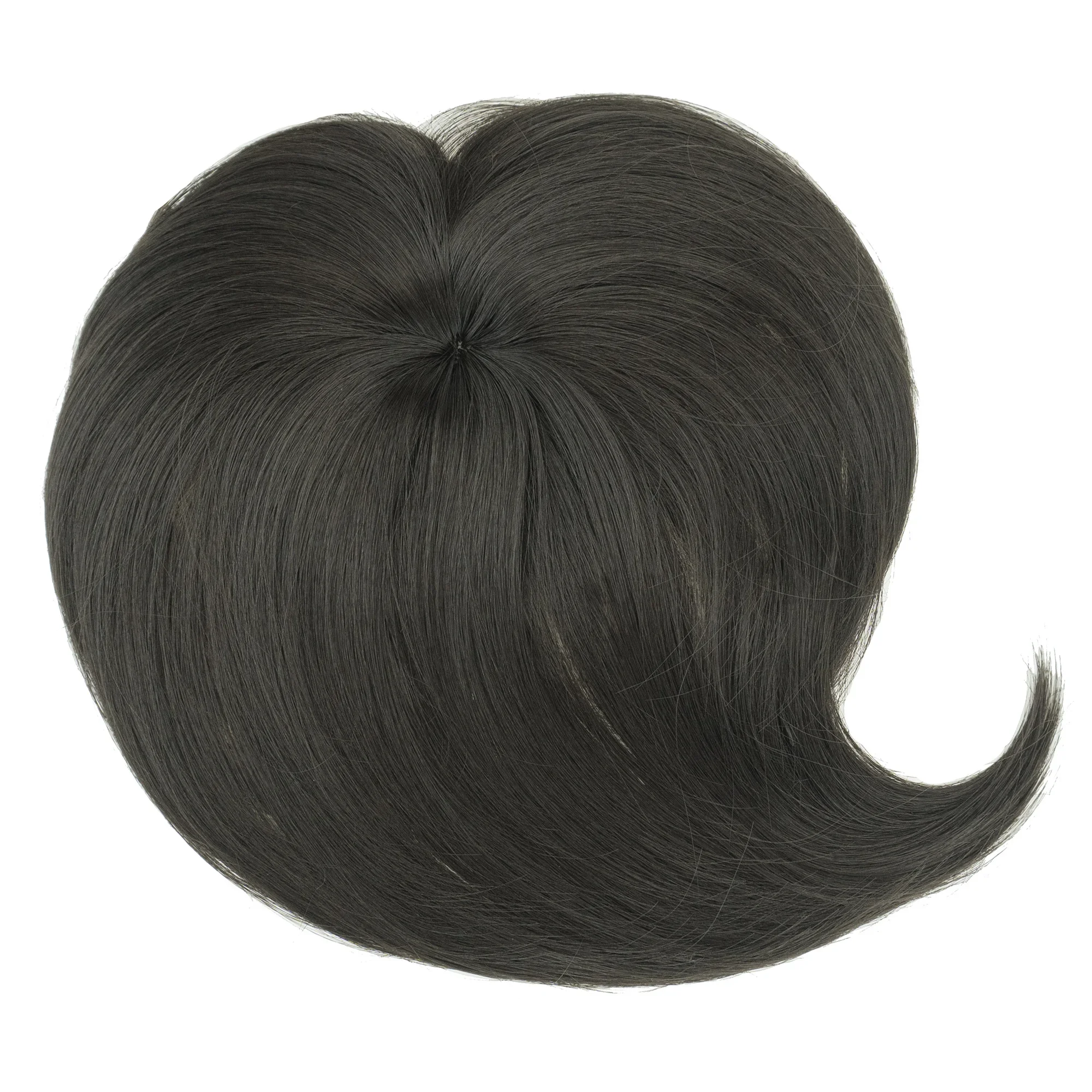 Soowee Synthetic Hair Topper With Bangs Invisible 3D Hair Toupee Hairpieces Top Hair Closures for Men and Women