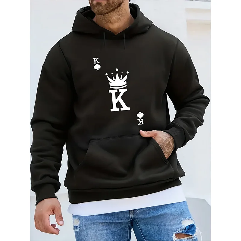 

Fashion Letter K Crown Print Hoodie Men Woman Round Neck Hoodies Hooded Sweatshirts Harajuku Pullovers Tracksuit Unisex Clothing