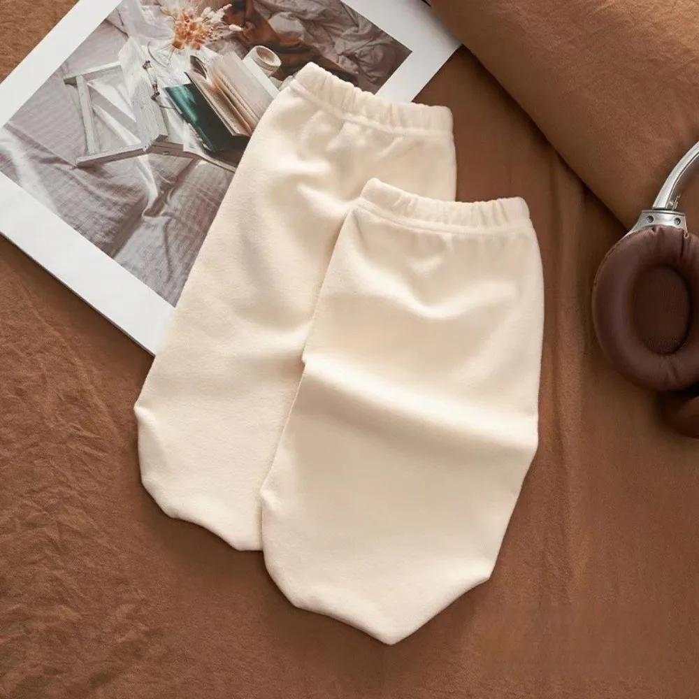 5pairs Keep Warm Sleeping Socks Soft Postpartum Care Loose Foot Covers Night Wear Solid Color Air Conditioning Socks Couples