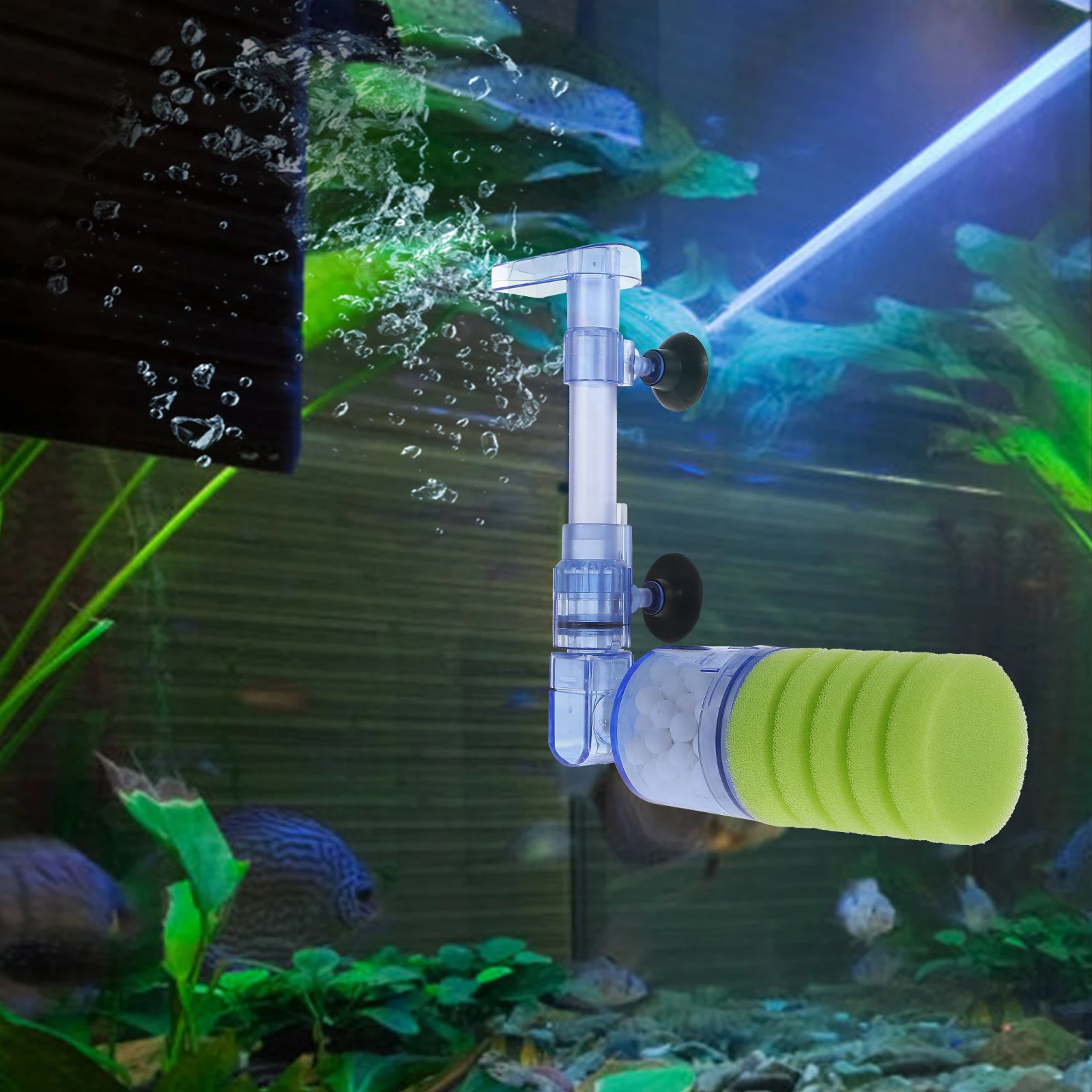 

Tank Filter Sponge Water Aerator Plastic Aquarium Filtration Device Oxygenation Stool Collector Cleaning Supplies for for Fish