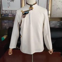 Xueguo Base - men's single-layer short Xizang Tibetan clothing ethnic Tibetan style jacket shirt
