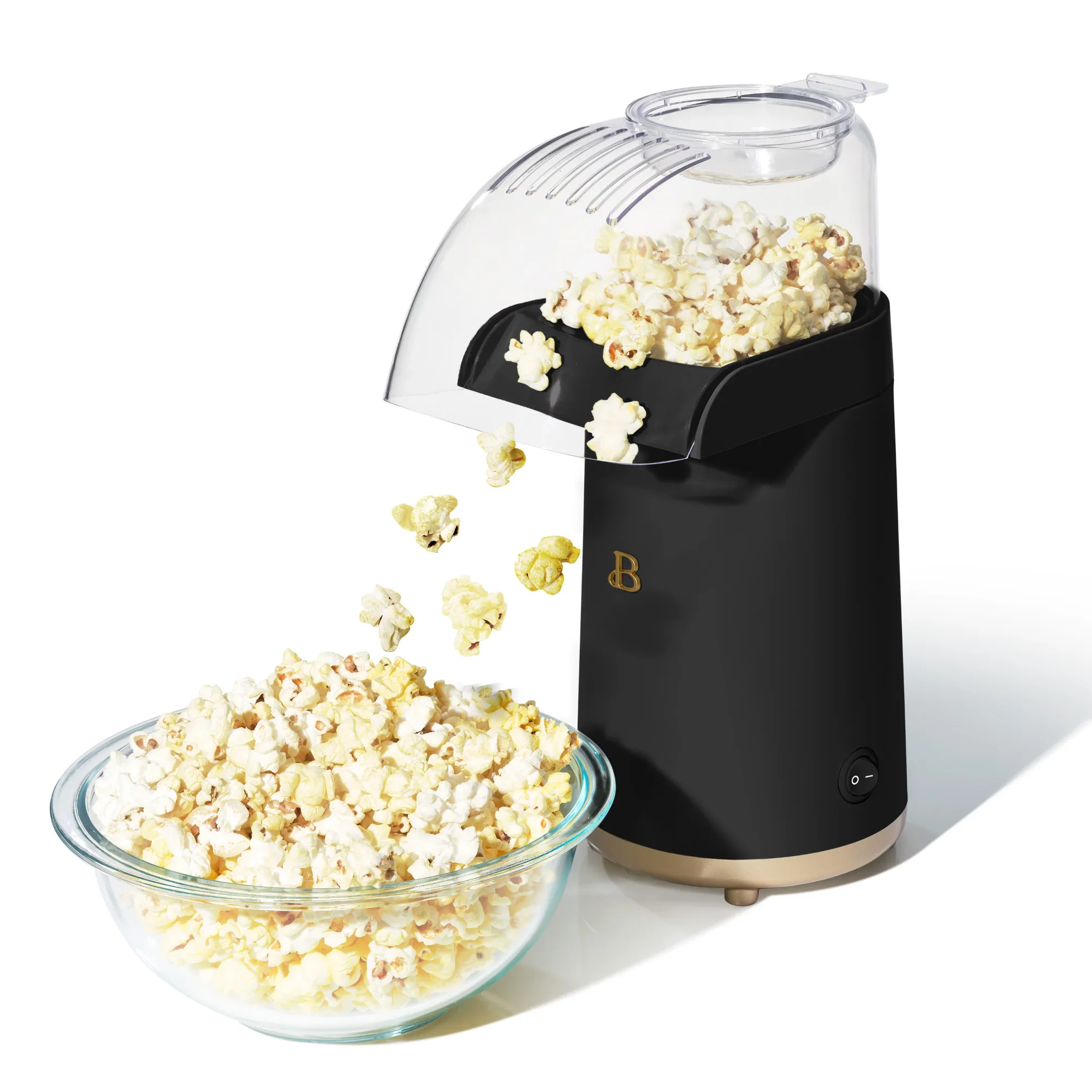 Superior Cyclonic Air Flow Technology for Faster Popping  Popcorn Machine， Hot Air Electric Popper Kernel Corn Maker