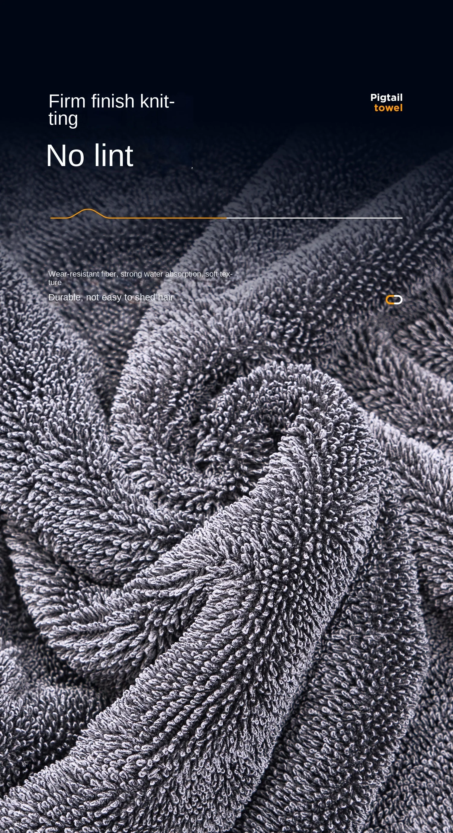160 x 60 cm, hochwertiges, supergroßes, verdicktes Mikrofaser-Handtuch, Autowaschtuch, Detaillierung, Reinigungstuch, Autowaschhandtuch – Detail 4