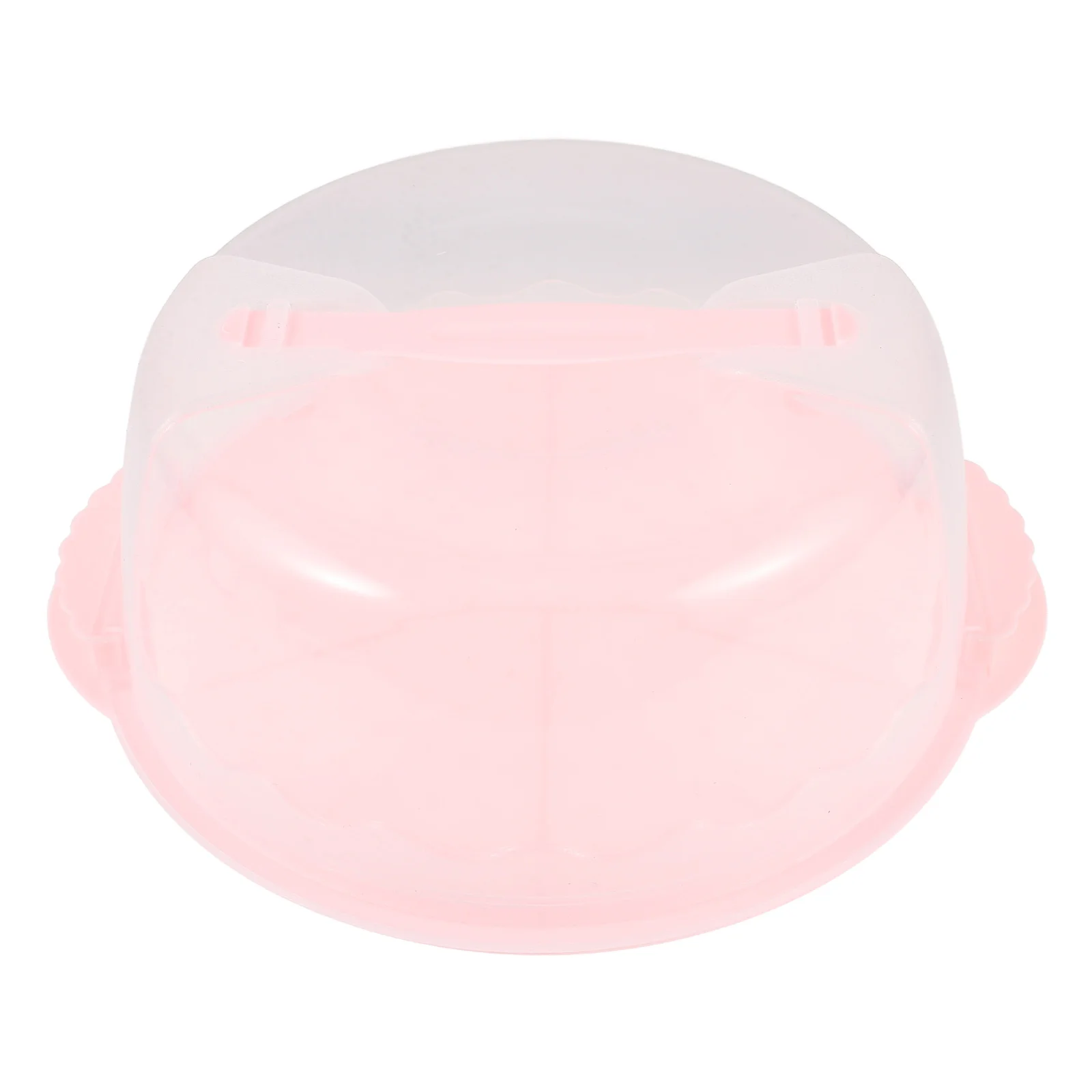 

8 Inch Birthday Cake Box Pink Round Portable Cake Container H held Case Reusable Food Storage Lids Picnic Party Camping Dessert