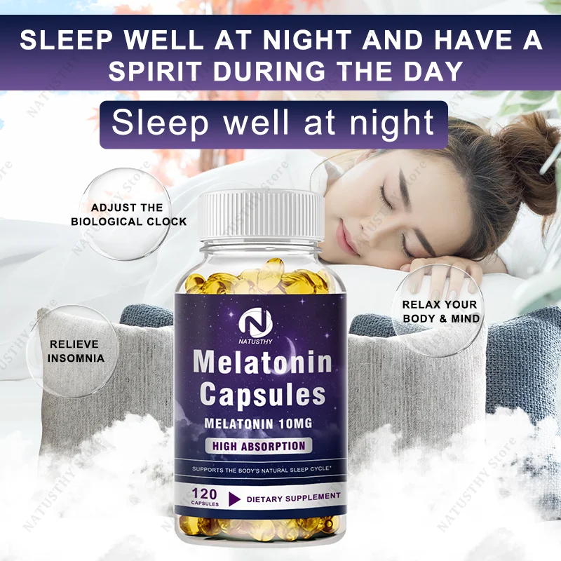 Melatonin 10mg Capsules - Deep Sleep Aid Formula - Image 3