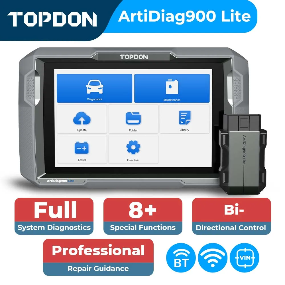 TOPDON AD900 LITE OBD2 Scanner Car Diagnostic Tool Bluetooth Wireless Bi-Directional Control OBD Automotive Scanner Active Test