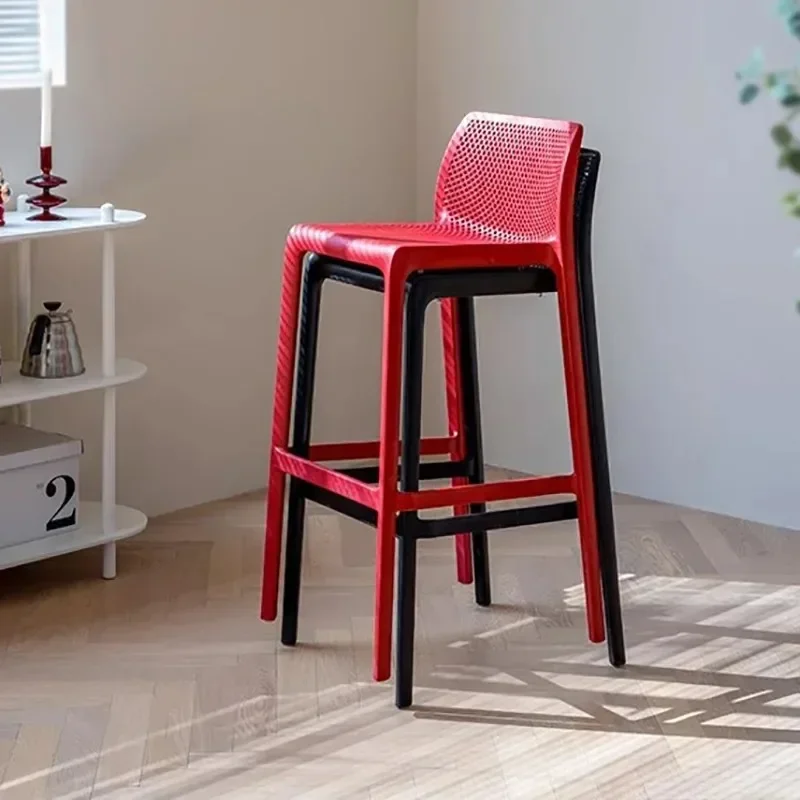 Sillas ergonómicas de plástico para Bar, muebles de lujo para el hogar, estilo nórdico, para restaurante, banquete y Bar