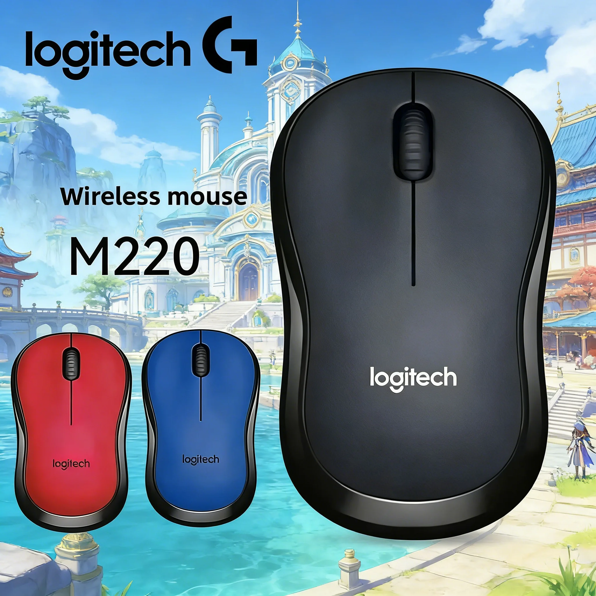 

Logitech M220 Wireless Mouse for Business Office Silent Portable Home Use Suitable for Boys & Girls Super Handy Office Mouse