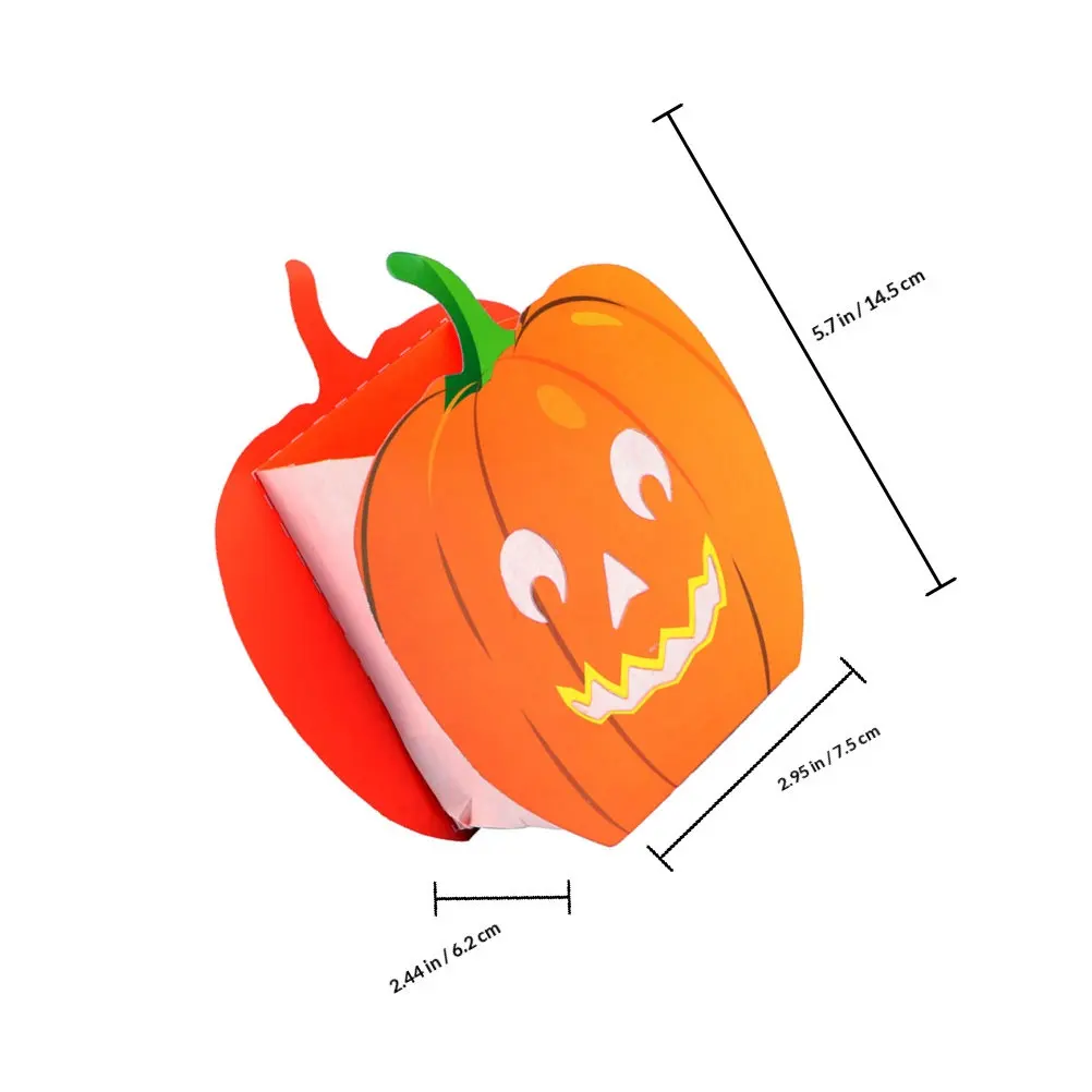 12Pcs Halloween Pumpkin Bags Hollow Design Flame Resistant Lantern Holders Festival Decorative Scene