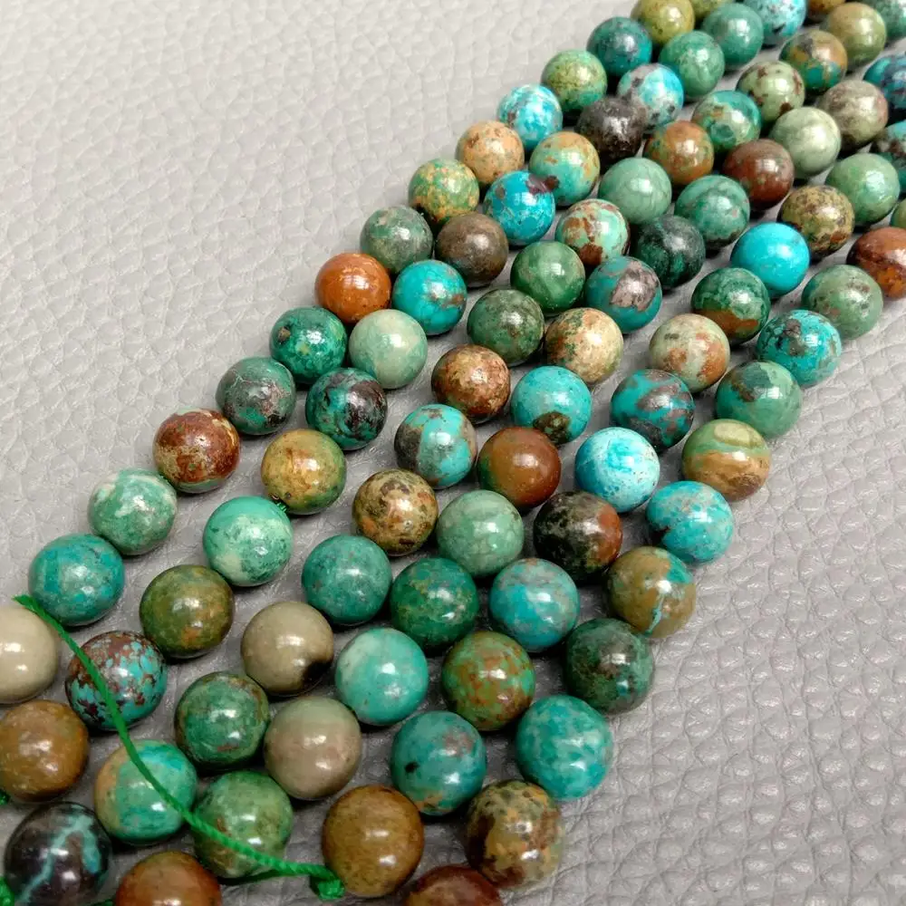 

2 Strands 9mm Natural Multi Color Turquoise Stone Beads 8" Gemstone For Jewelry Making Bracelet DIY