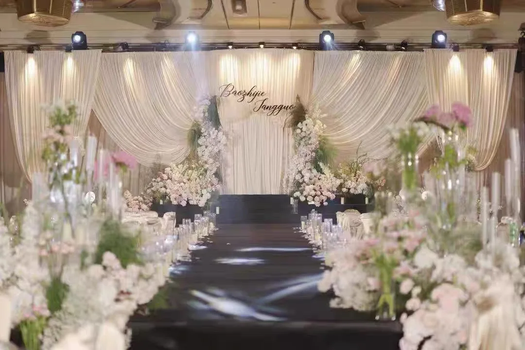 

Custom Lycra DIY Wedding Backdrop Curtain Drapes Banquet Supplies Background for Party Event Birthday Stage Decor Panel Decor