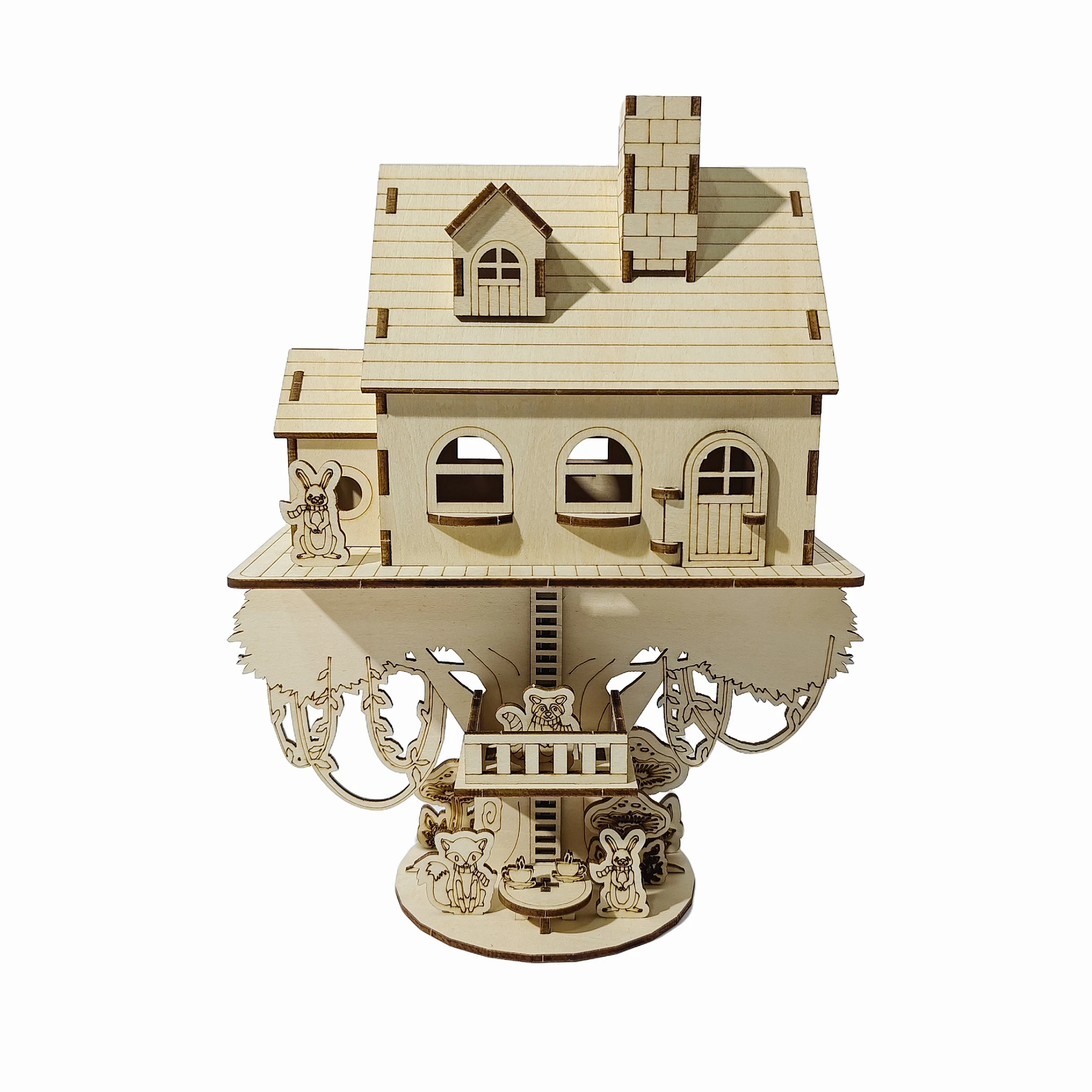 

Домик на дереве в джунглях своими руками # 2, комплект модели для рукоделия, украшение стола для занятий в руках, подарок на день рождения или Рождество