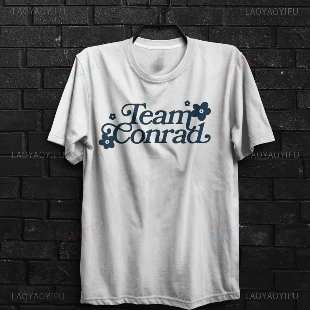 تي شيرت برسومات Cousins Beach Team Conrad تي شيرت الصيف الذي تحولت إلى الموسم الجميل 3 تي شيرت الفيلم امرأة رجل قطن قصير الأكمام