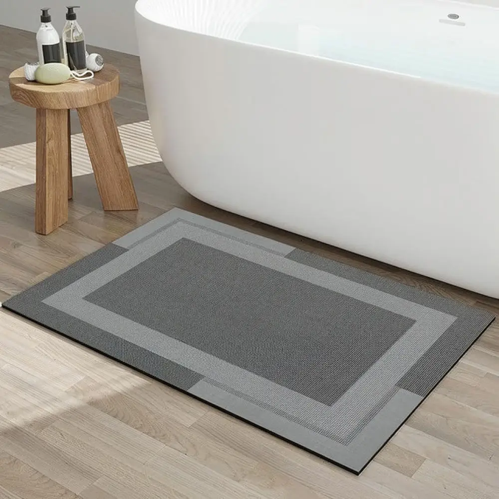 Super Absorbent Diatomite Bath Mat Modern Minimalist Bathroom Rug Non Slip Quick Dry Floor Carpet For Bedroom Hallway