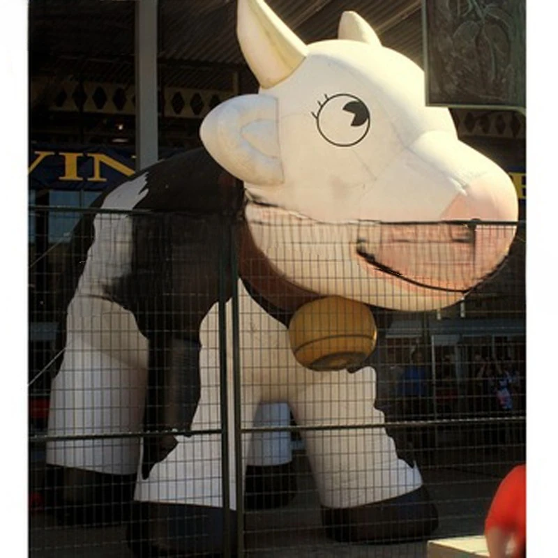 Advertisement Inflatable 3.6 Meter Cow, Giant Inflatable Cow with Bell Free Express Delivery