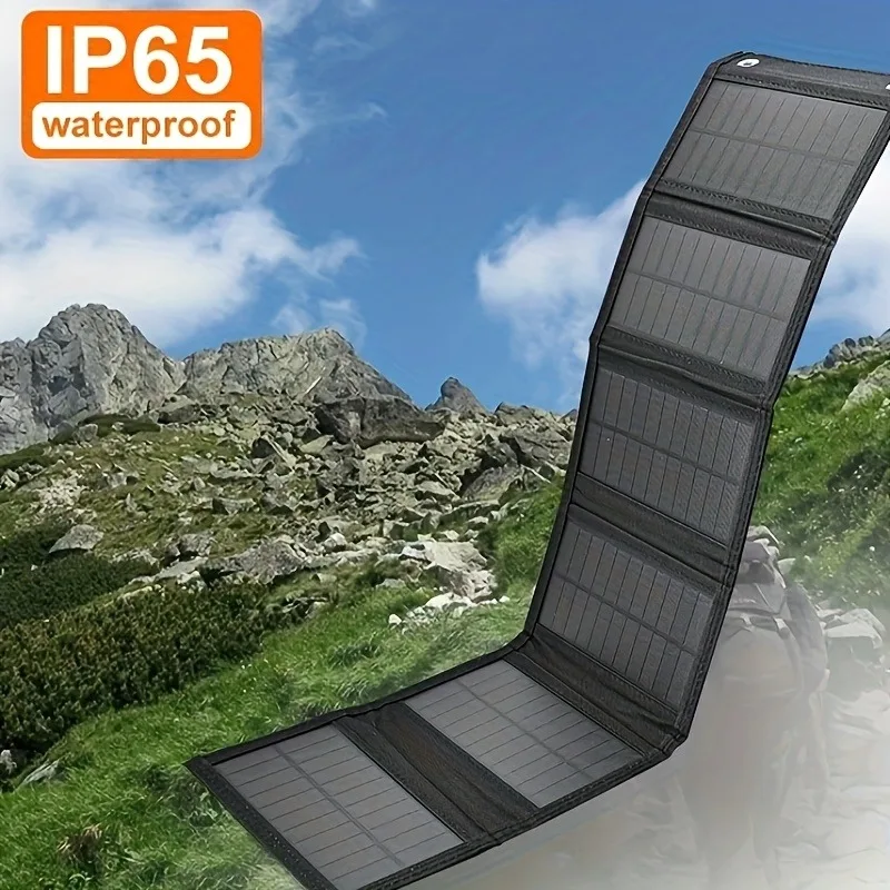 

Foldable Mobile Phone and Computer Fast Charging USB 30W Waterproof Solar Panel Battery Suitable for Camping and Hiking