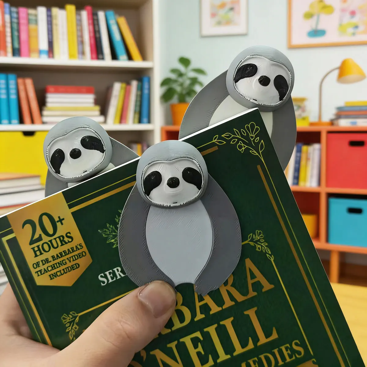 Creative 3D Three-Dimensional Sloth-Shaped Page Divider, Cute Cartoon Reading Bookmark, Gift Bookmark Ornament