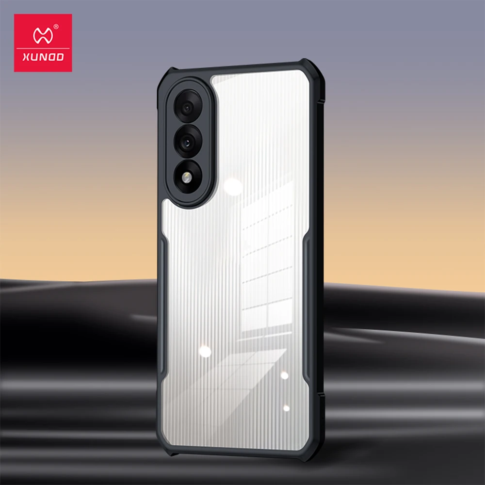 Xundd Schutzhülle für OnePlus Nord 5, 5G, Airbag, stoßfest, Rückseite, Streifen, transparent, Kameraschutz, Acryl + TPU