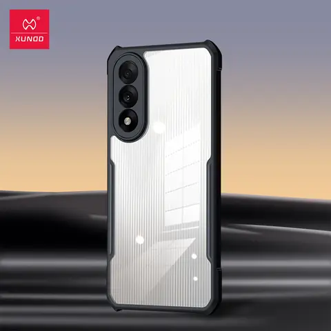 Xundd para OnePlus Nord 5 5G funda Airbag a prueba de golpes raya trasera cubierta de teléfono transparente, protección de cámara, acrílico + TPU Hy