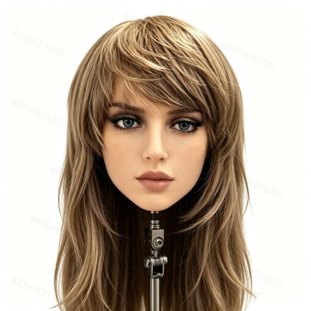 

Collectible TPE Female Head Sculpture Soft Silicone Material Cosplay Prop Doll Accessory Ornament