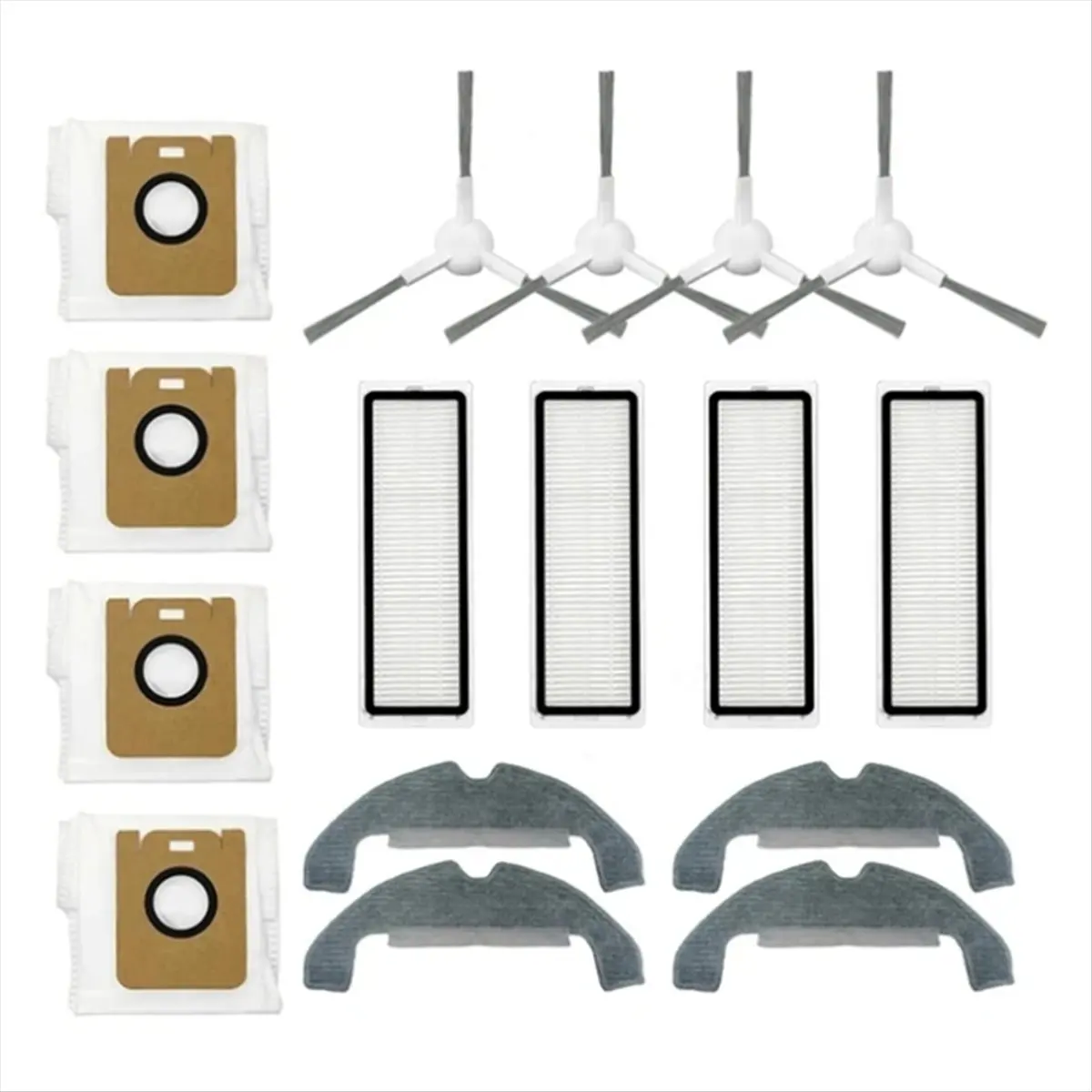 

M08K 16 шт. запасные части для Dreame Bot D9 Plus RLD11GD робот-пылесос, боковая щетка Hepa-фильтр, тряпка для швабры, мешок для пыли