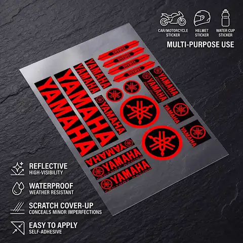 FOR YAHAMA High Visibility Reflective Waterproof Decal Scratch Hide Sticker Fit Car Motorcycle Helmet Refrigerator