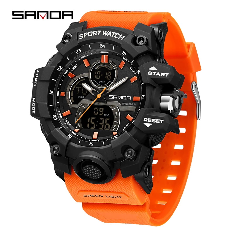 Men's Military Digital Waterproof Quartz Watch