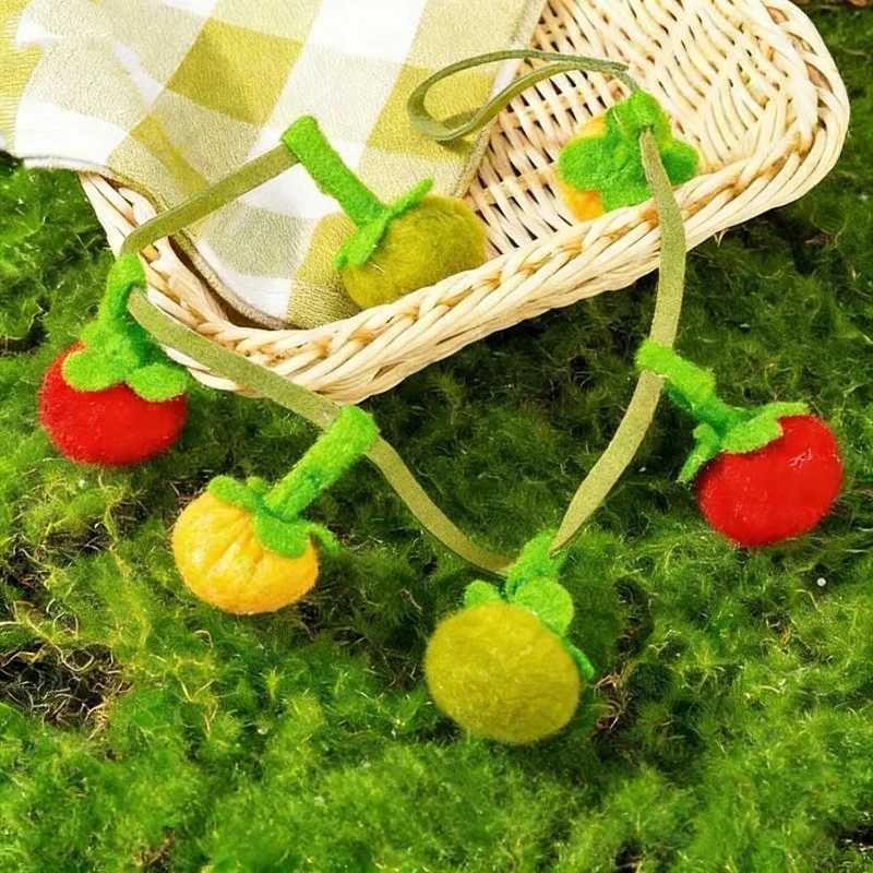 Durable Bell Attached Tomato Cat Wand Teaser String Toy Self Playing Interactive Toy Help Cats Release Boredom Essential