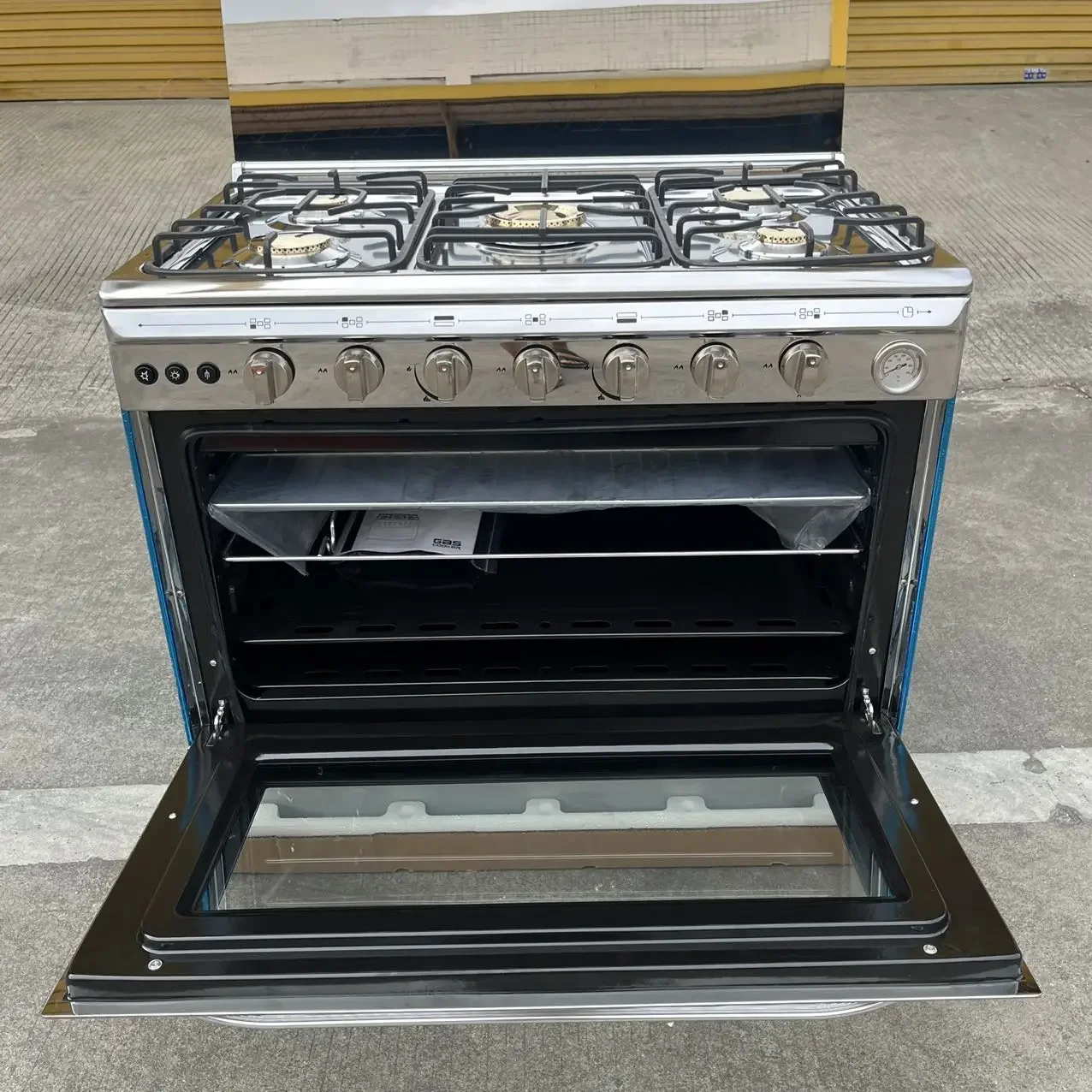 5 Gas Cookers With Oven And Grill Double Door Gas Range Stove 5/6Burner With Oven