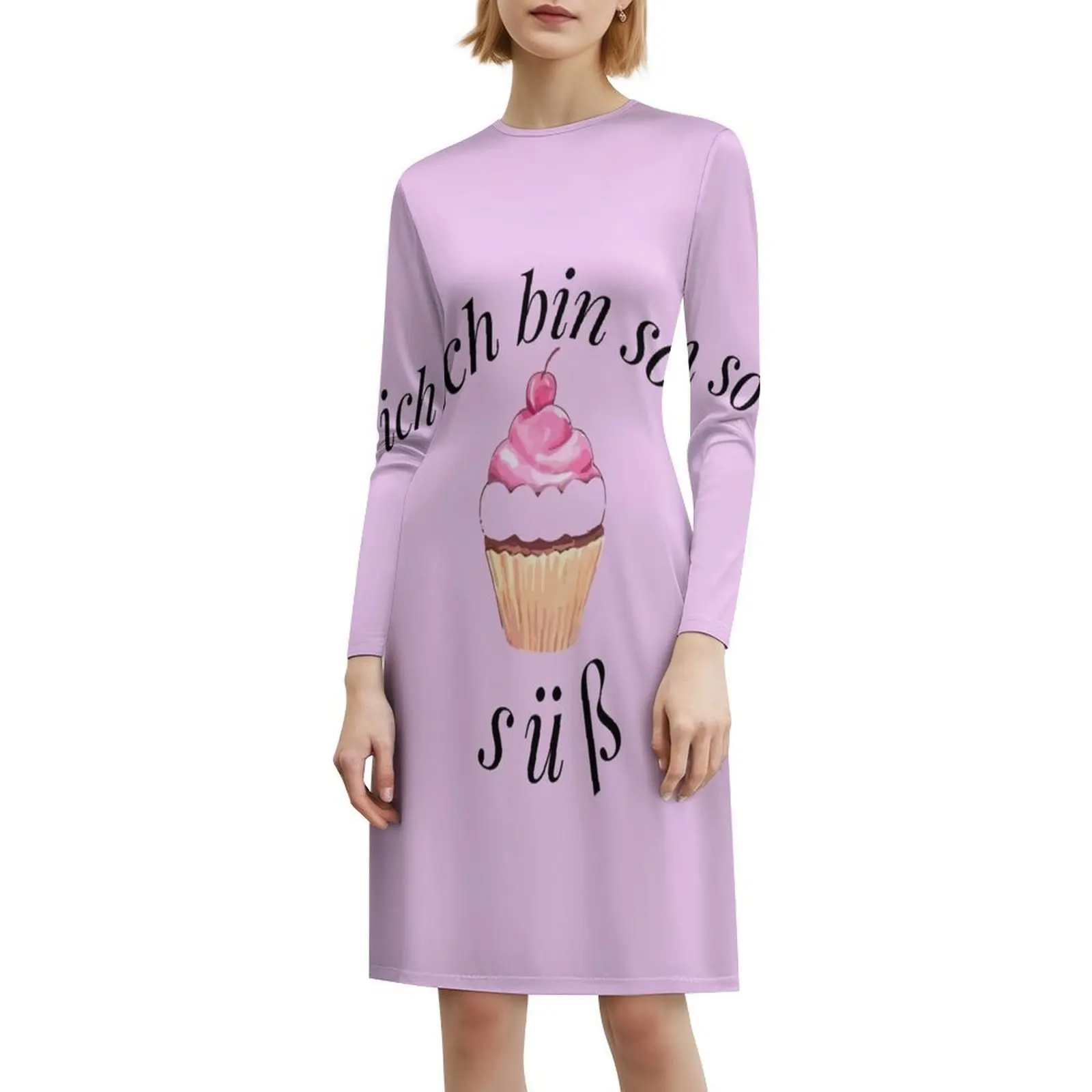 إيتش بن سو سو؟ فستان قصير على طراز Preppy للنساء على شكل حرف A فستان يوم كاجوال فضفاض مناسب Ich Bin So Sü؟ فروي أوسترن أنثى ألمانيا #6