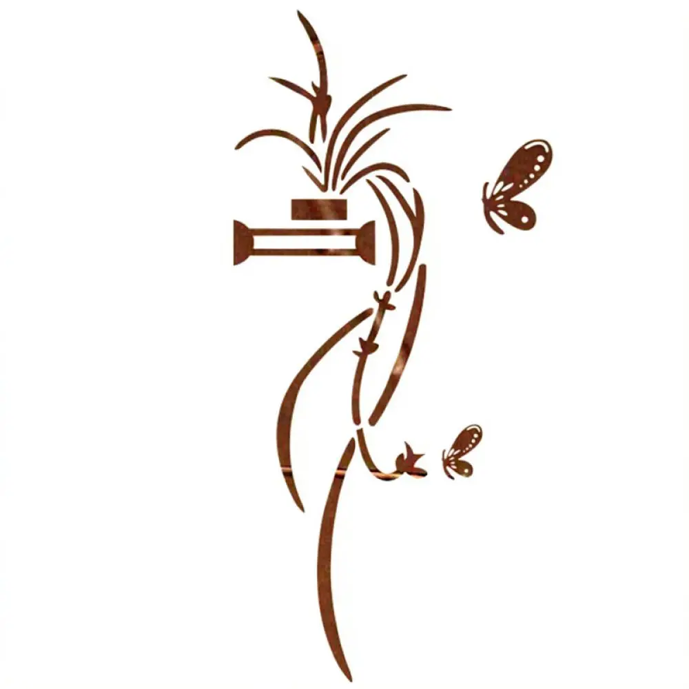 Modern Acrylic Butterfly Wall Stickers Reflective Mirror Effect Decal For Home Interior Decoration Living Room Mural Art