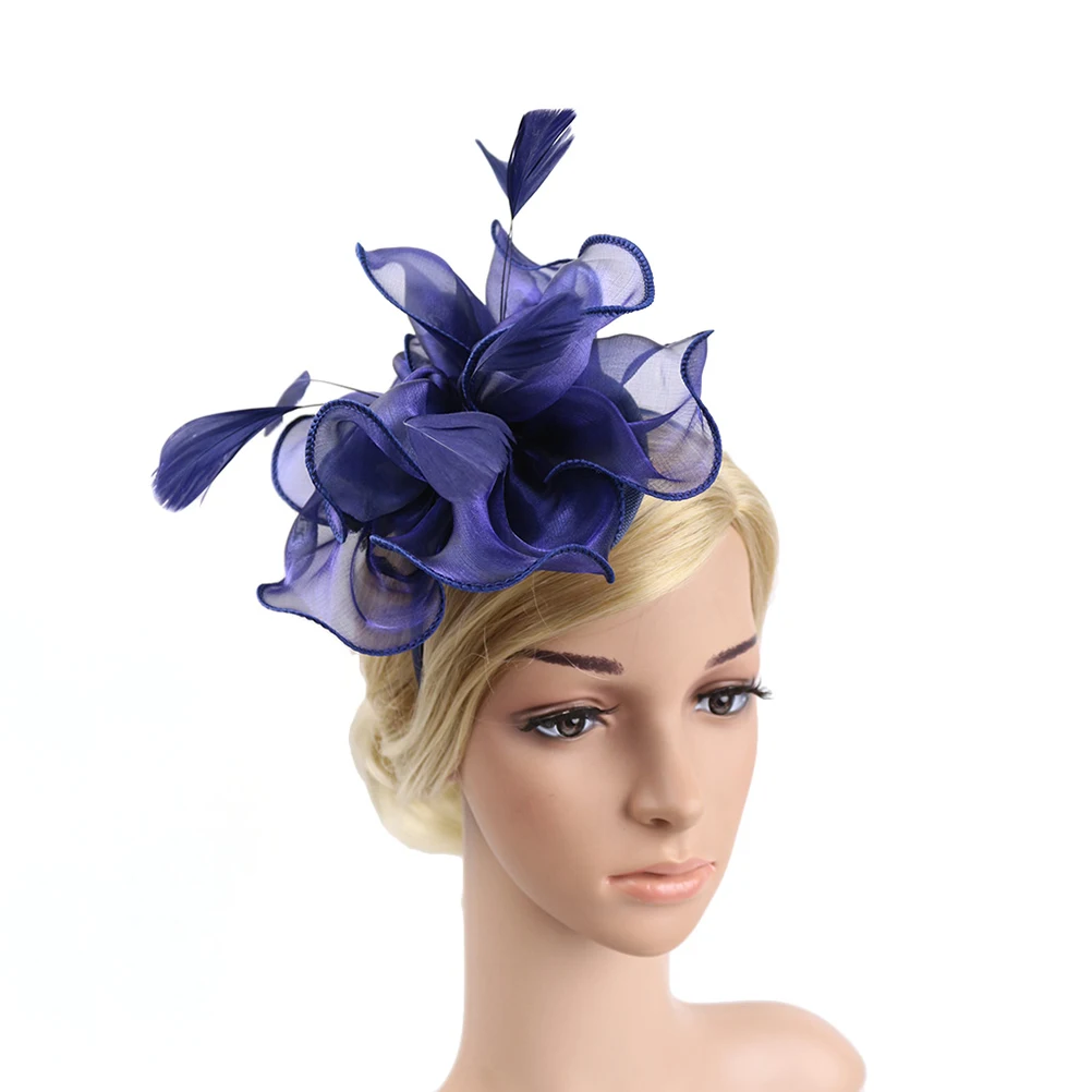 

Gray Handmade Organza Head Band Elegant Wedding Hair Accessory Prom Party Charming Decoration Head Band