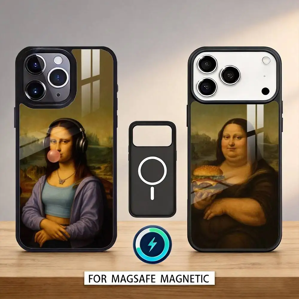 

Art Aesthetic Mona Lisa Phone Case For iPhone 17,16,15,14,13,12,Pro,Max For Magsafe Magnetic Wireless Charging