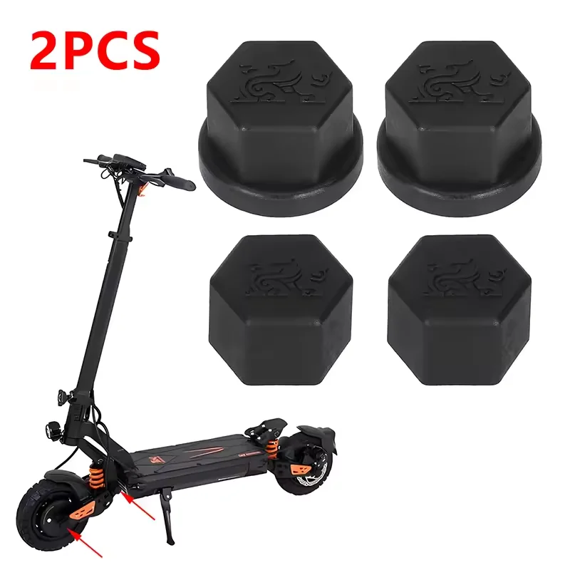 2 Peças de Tampa Decorativa e Protetora contra Poeira para Parafuso do Motor e Eixo do Balancim, para Patinete Elétrico Kukirin G2