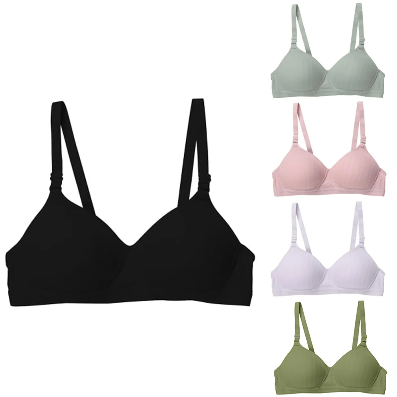 Women's Underwear Summer Bras for Women Seamless Push Up Lingerie Wire Free Thin Bralette Size 32-38 sweet girl teenager bras