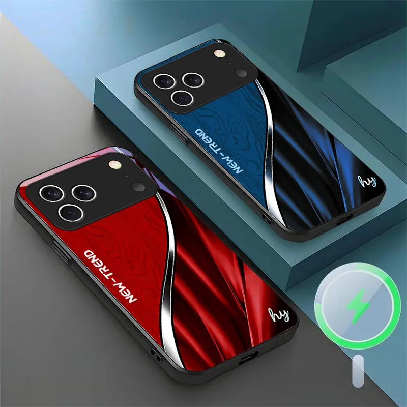 

Jinwen Ruicai Purple Series Black Magnetic Glass Phone Case for iPhone 17 Pro MAX Business Style Light Luxury Protective Cover