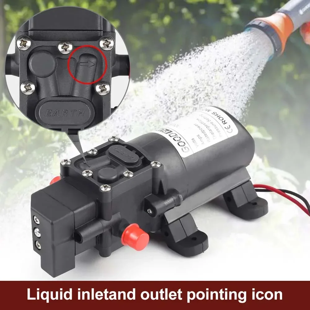 12V Water Pump Caravan Camper Motorhome High Pressure Water Pump 6L/Min Caravan Wash Tool