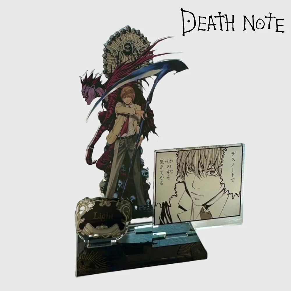 Anime Death Note Light Yagami Ryuk Cosplay Stand Acrylic Standing Plate Halloween Desktop Decoration Unisex Accessory Ornament