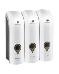 Wall Mounted Liquid Soap Dispenser for Conditioner/Shower Gel/Shampoo Refillable Bottles Bathroom Soap Pump Dispenser No Drill