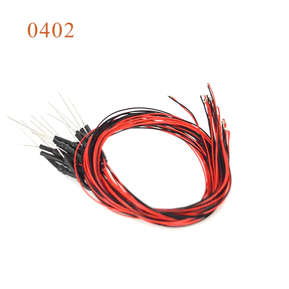 10pcs 0402 0603 0805 1206 With 1.5k Resistance SMD Lamp Wired Micro Led Pre-soldered Micro Litz 12V for Gundam Scene