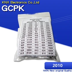 800pcs 2010 SMD Resistor Kit Assorted Kit 1ohm-1M ohm 5% 80values*10pcs=800pcs Sample Kit