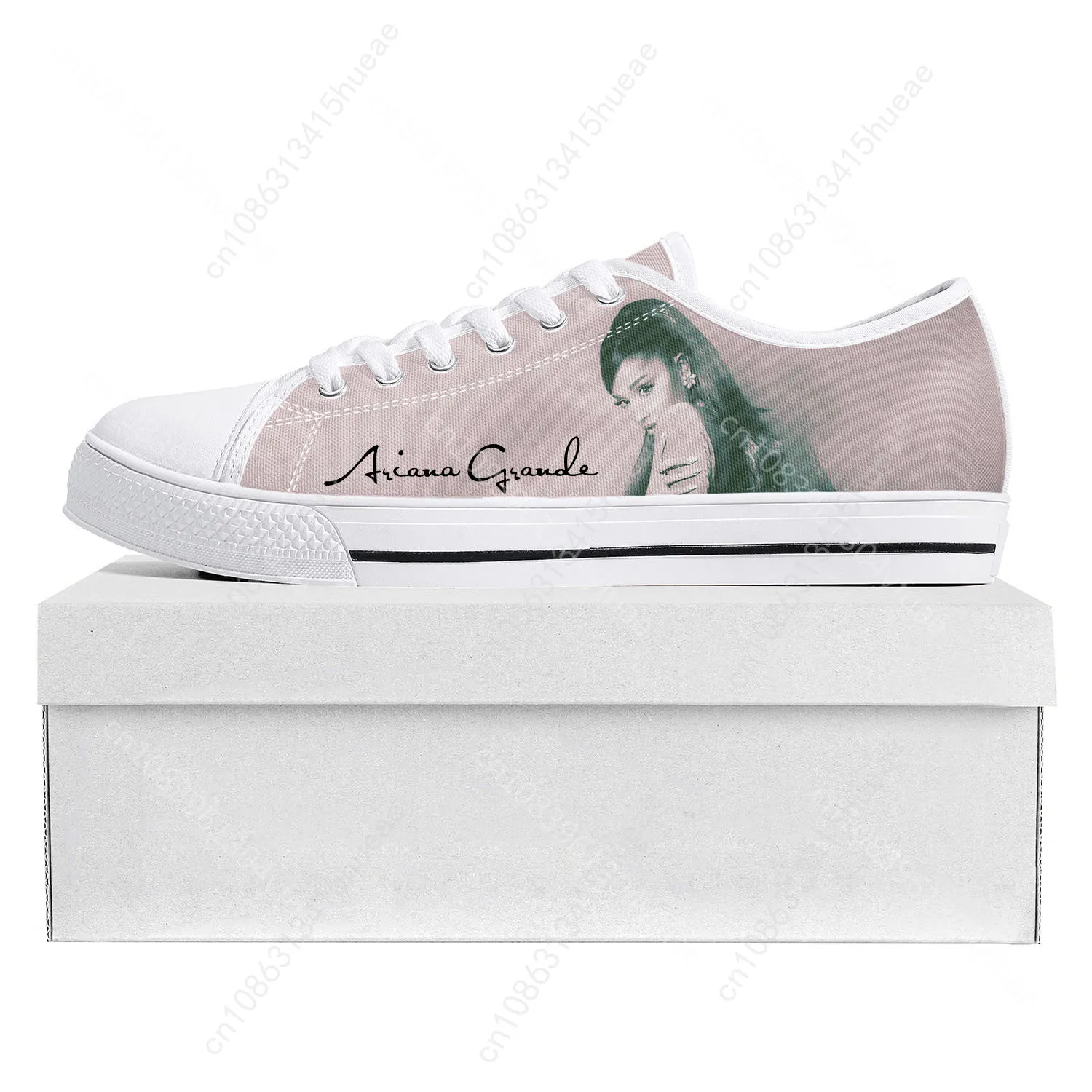 A-Arianas Singer Pop Ja und Low Top Sneakers Damen Herren Teenager G-Grandes Hochwertiger Canvas Sneaker Paar Maßgeschneiderter Schuh