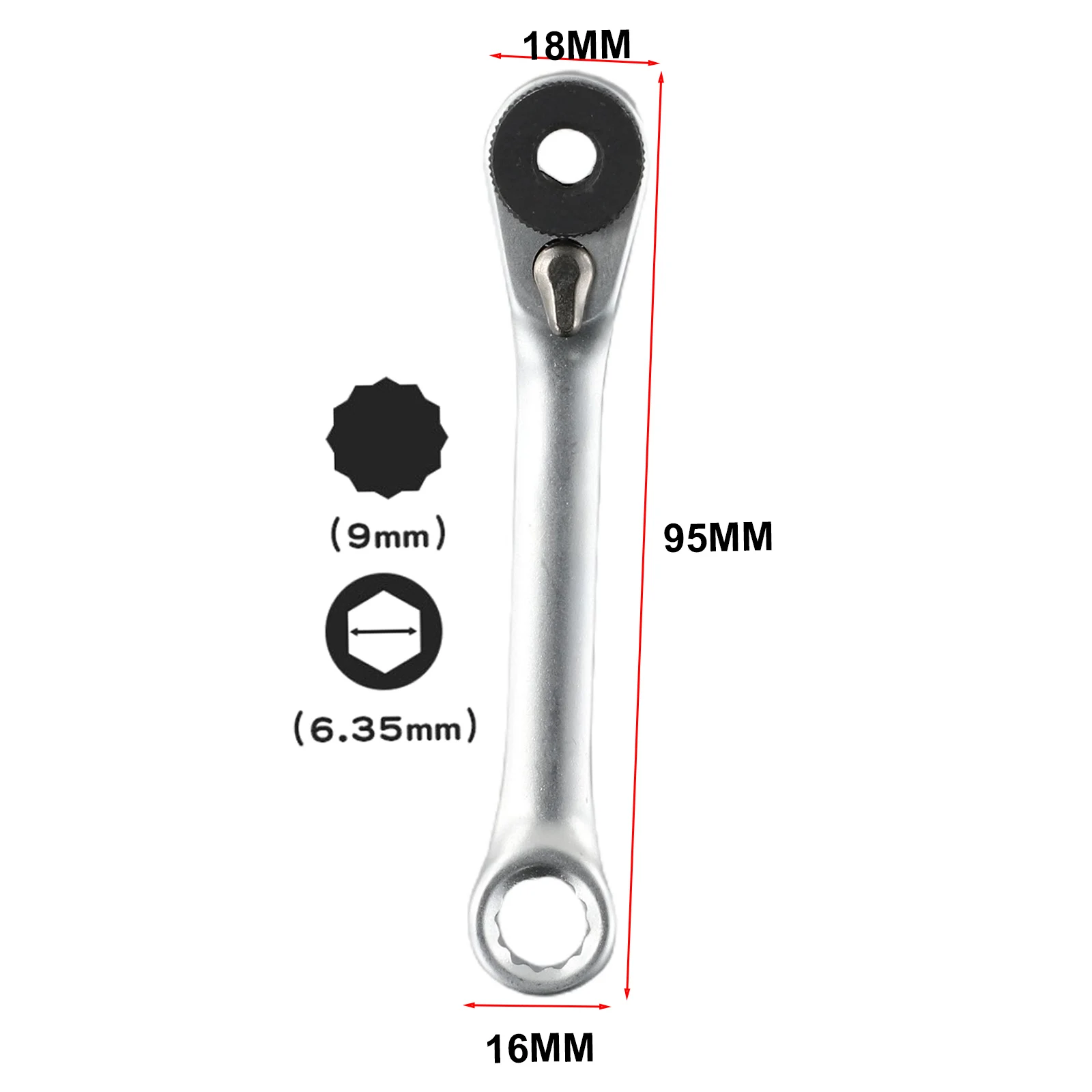 Imagem -06 - Mini Chave de Catraca de Duas Cabeças Chave de Fenda Dupla Ferramenta de Mão Hex Bit Double Ended Spanner 14 1pc