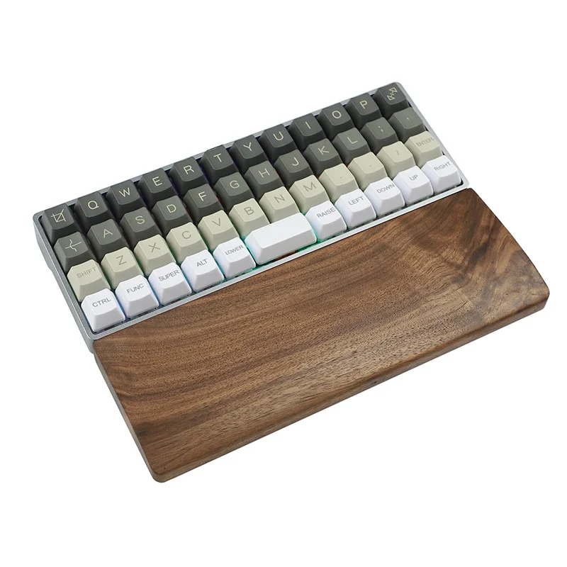 Mini Wooden Wrist Rest Solid Walnut Ergonomic Wrist Pad for 40% Cute Mechanical Keyboards Office and Gaming Accessory