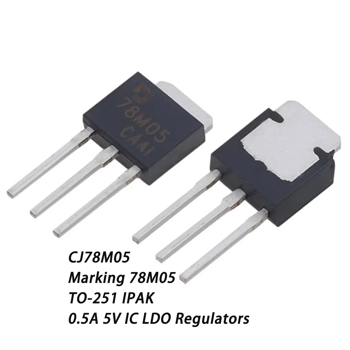 20PCS CJ78M05 Marking 78M05 TO-251 IPAK 35V 5V 0.5A 500mA 1.25W NEW Original Linear Regulator chip IC LDO Regulators CJ78M05