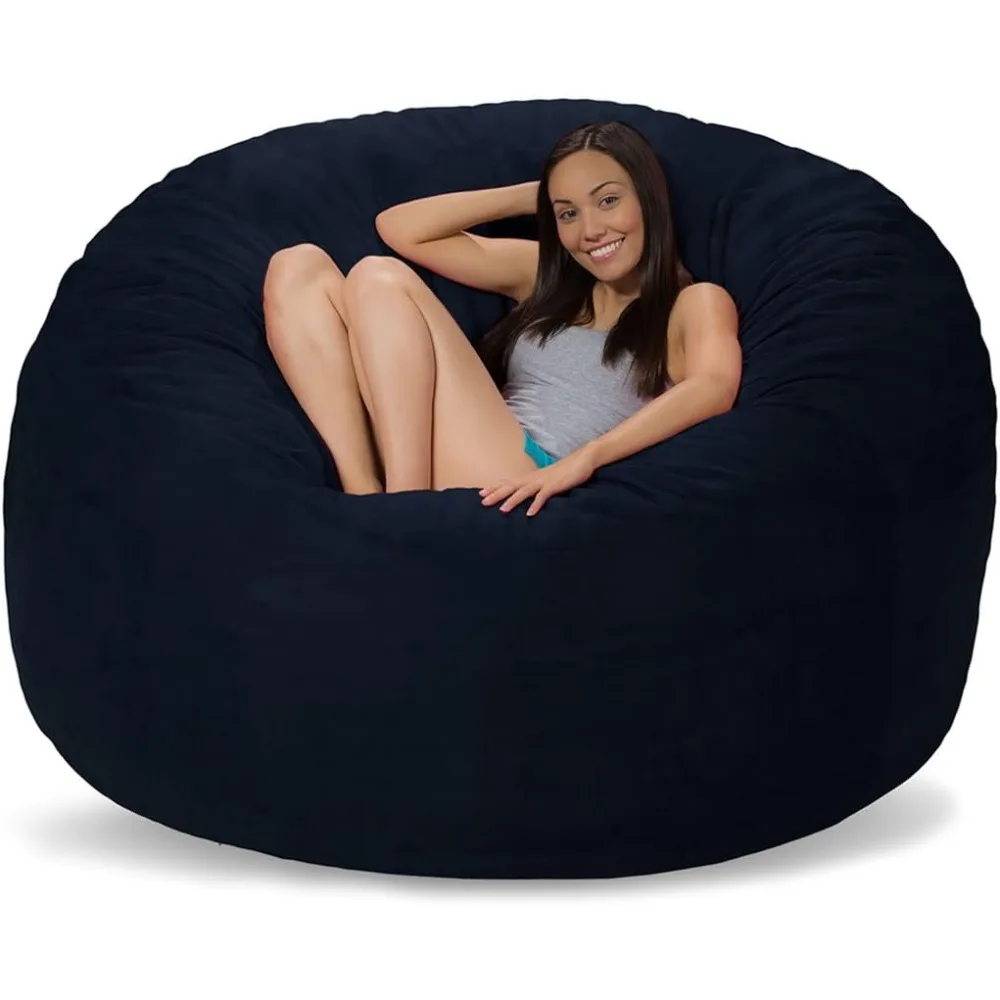 

Memory Foam Bean Bag Chair, Navy Micro Suede