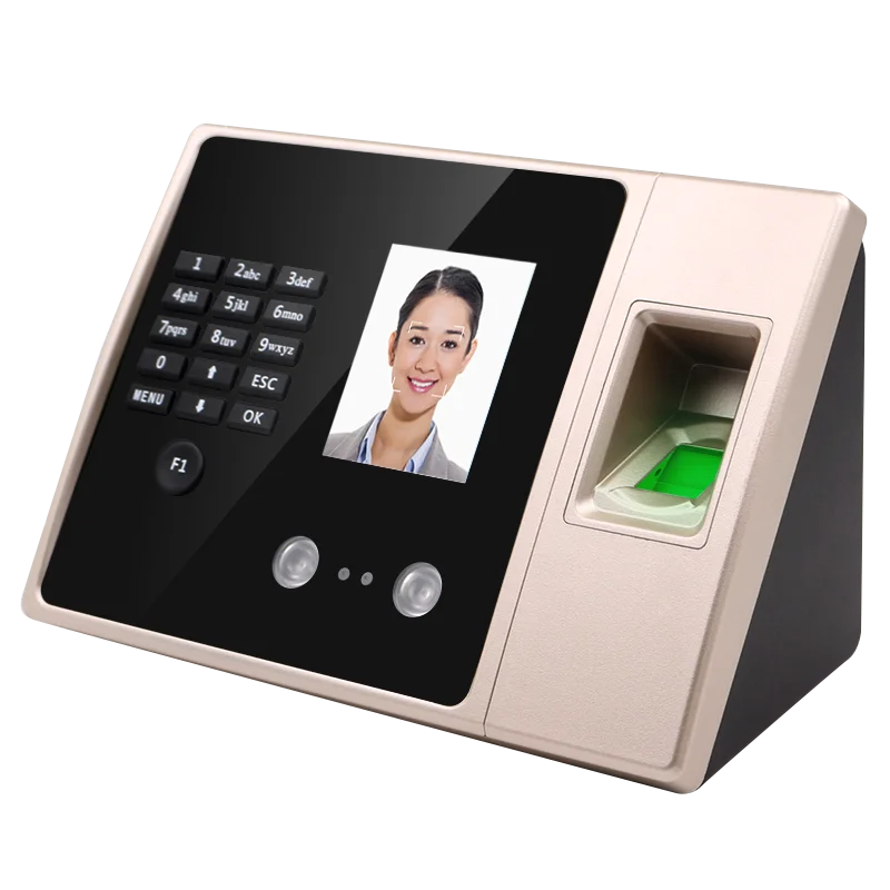 Relógios de tempo para pequenas empresas, máquina de entrada e saída de relógio para funcionários, máquina de atendimento de trabalho com reconhecimento facial e impressão digital