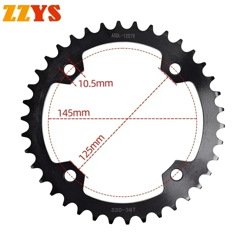 

520 38T Tooth Rear Sprocket Gear Star Cam Pinion Freewheel For Yamaha YFM700 RSE Raptor R SE 2019-2024 23 YFM70RS YFM70 YFM 700