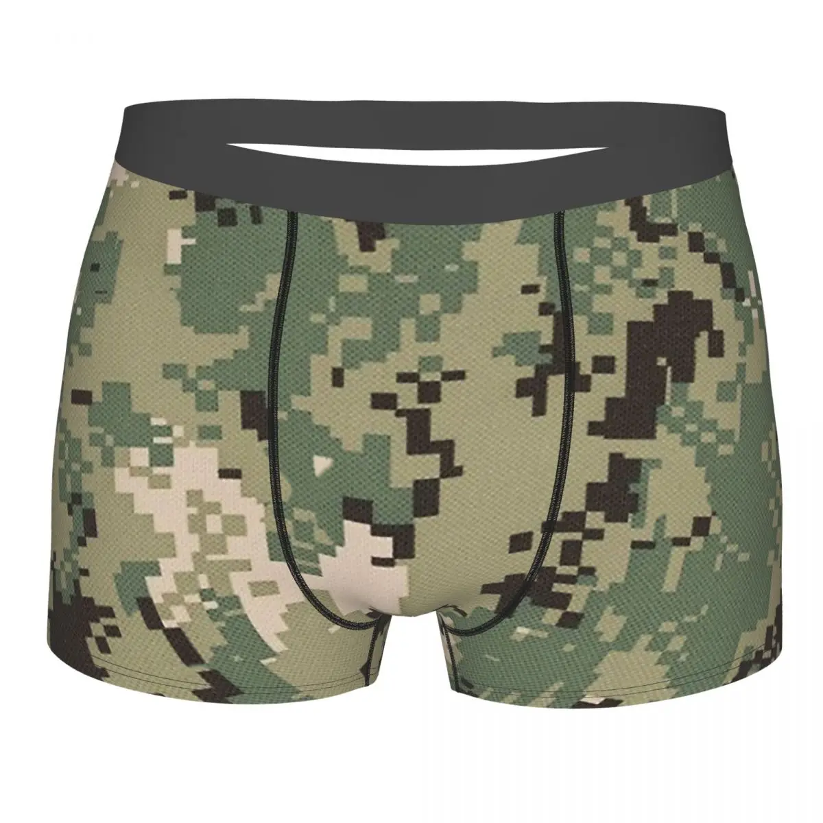 Camouflage Army Men\'s Panties Navy NWU Face Green Digital Camo NWU Face Men Boxer Underwear Cotton for Male Large Size Lot Soft